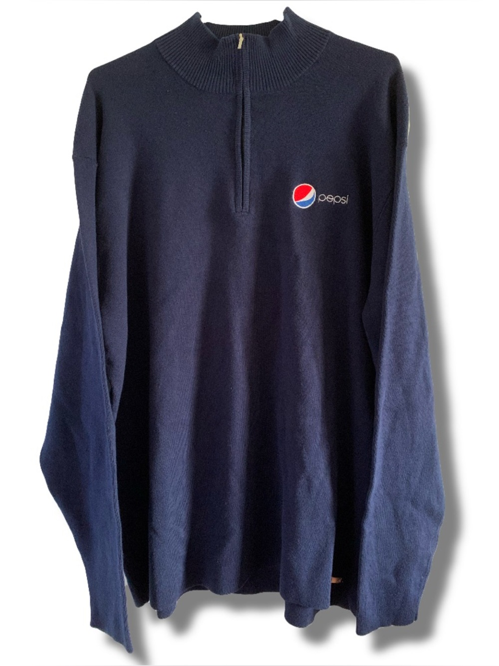 VTG 90s Pepsi Employee 1/4 Zip Sweater Size XL